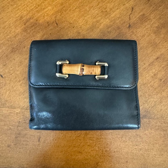 Gucci Compact Bamboo Accent Wallet - Picture 3 of 10